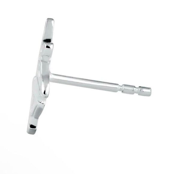 New Sterling Silver Ballerina Stud Earrings - Picture 4 of 5